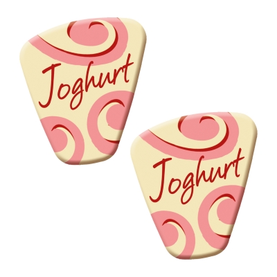 Décors pour spécialités  Joghurt , chocolat blanc 1 x140 pcs - 29 x 35 mm 