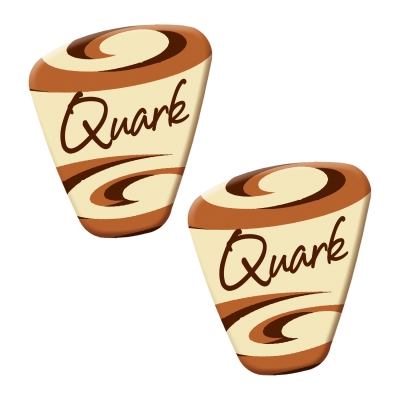 Décors pour spécialités  Quark , chocolat blanc 1 X140 pcs - 29 x 35 mm 