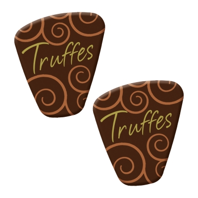 Décors de spécialités  Truffes  chocolat noir 1 X140 pcs - 29 x 35 mm 