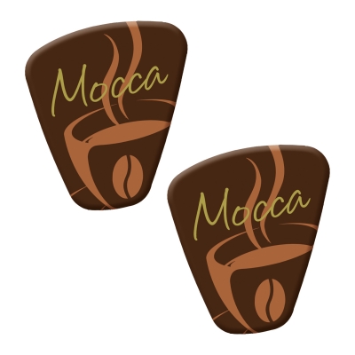 Décors de spécialités  Mocca , chocolat noir 1 X140 pcs - 29 x 35 mm 