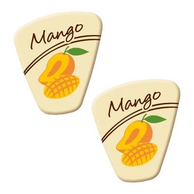 Décors pour spécialités  Mango , chocolat blanc 1 X140 pcs - 29 x 35 mm 