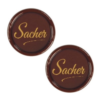 Décors  Sacher , chocolat noir 1 X160 pcs - Ø 30 mm 