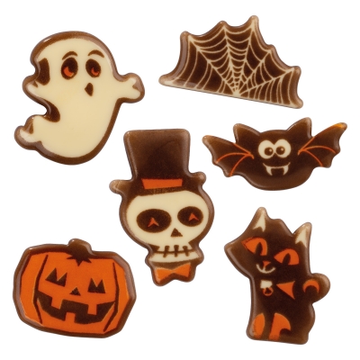 Plaquettes Halloween, chocolat blanc, ass. 1 X72 pcs 