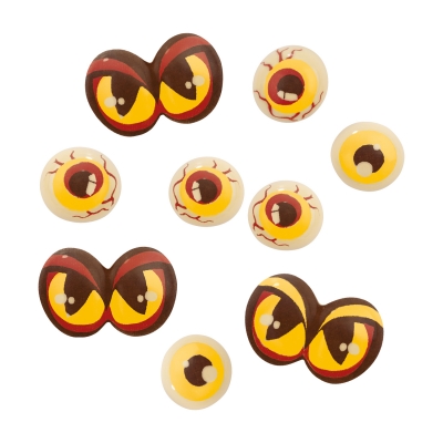 Yeux de monstres, chocolat blanc, ass. 1 X216 pcs 