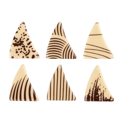 Petits triangles en chocolat blanc, ass. 1 X162 pcs 