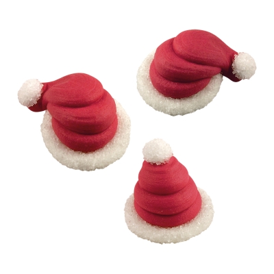 Bonnets de Noël, en sucre, 3D 1 X1,5 Kg 