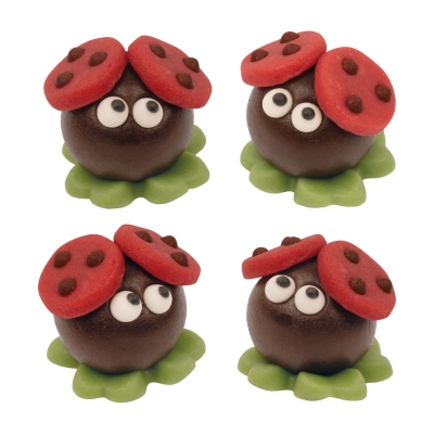 Petite coccinelles en pâte d'amandes 1 X 72 pcs 