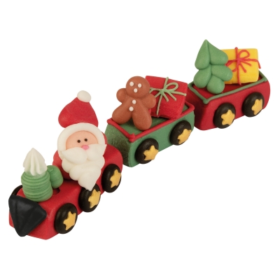 Petit Train de Noël, 3D, sucre 1 X36 pcs (12X1Locomotive+2 Wagons) 