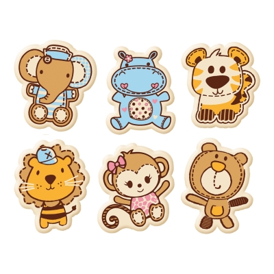 Animaux, chocolat blanc, assortis 1 X 96 pcs 