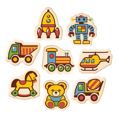 Jouets, chocolat blanc, assortis 1 X 128 pcs 