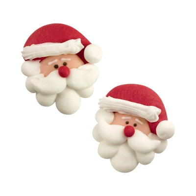 Têtes de Pères-Noël à plat 1 X48 pcs - 35 x 31 mm 