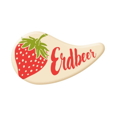 Décors  Erdbeer , chocolat blanc 1 X 100 pcs 