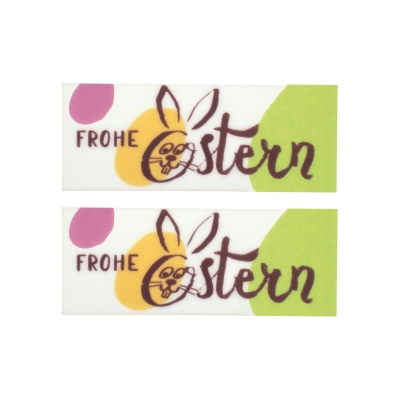 Plaquettes  Frohe Ostern  en masse de sucre 1 X 24 pcs 