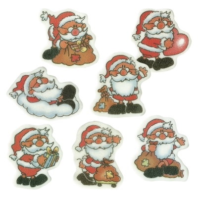 Plaquettes Pères-Noël Ass. 1 X100 pcs - 45 x 40 mm 