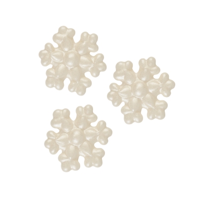Flocons de neige blanc, sucre 1 X72 pcs - 38 x 38 x 5 mm 