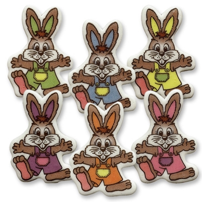 Lapins de Pâques, mousse de sucre 1 X100 pcs - 38 x 55 mm 