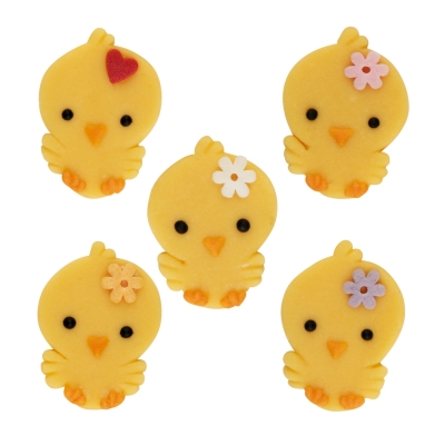 Poussins de Pâques, pâte d'amandes 1 X60 pcs - 27 x 38 x 8 mm 