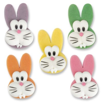 Têtes de lapin de Pâques, pâte d'amandes 1 X80 pcs - 27 x 44 x 9 mm 