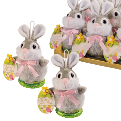 Lapins de Pâques sur médaillons pralinés 