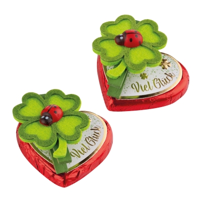 Trèffle sur coeur-praliné  Viel Glück  1 X16 pcs 